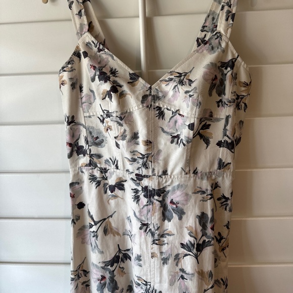 REBECCA TAYLOR NWT Sofia Sleeveless Lace Up Corset Midi Dress Floral Print 2 - Picture 6 of 7